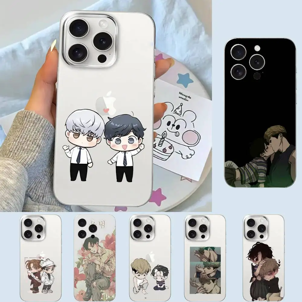 Funda Transparente para Teléfono Comics K-Killing-S-Stalking para iPhone 17 Air 11 12 13 14 15 16 17 Pro Max Plus, Antigolpes y Suave