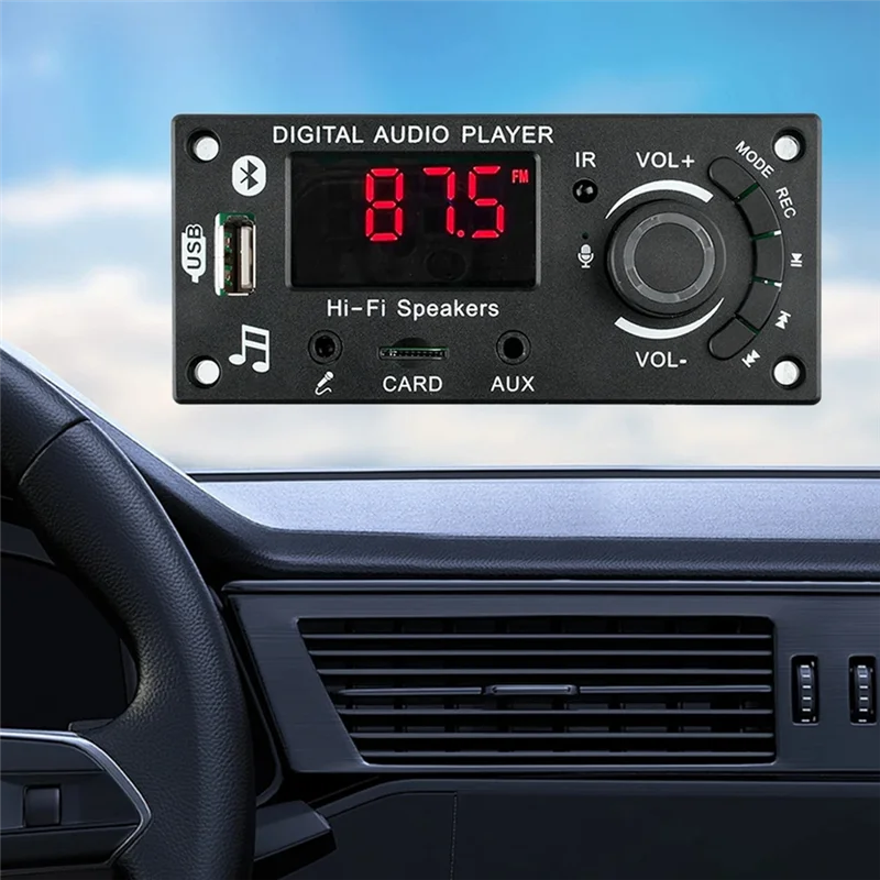 Excellent-2X50w 100W Bluetooth 5.0 MP3 ถอดรหัส DIY รถ MP3 เครื่องเล่น USB FM การบันทึกการสลับ TF USB บันทึก Call