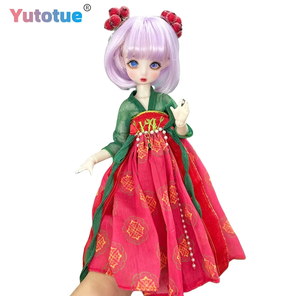 

YUTOTUE 30cm Height Different Color Eyes Girl Doll Joints Body with Makeup Face Ancient Clothing Toy Lifelike Kids Birthday Gift