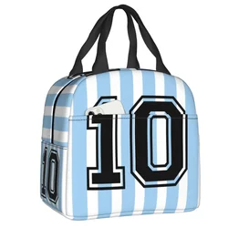 Borsa da pranzo con bandiera Argentina per donna borsa da pranzo multifunzione per Picnic con isolamento termico portatile per calcio argentino