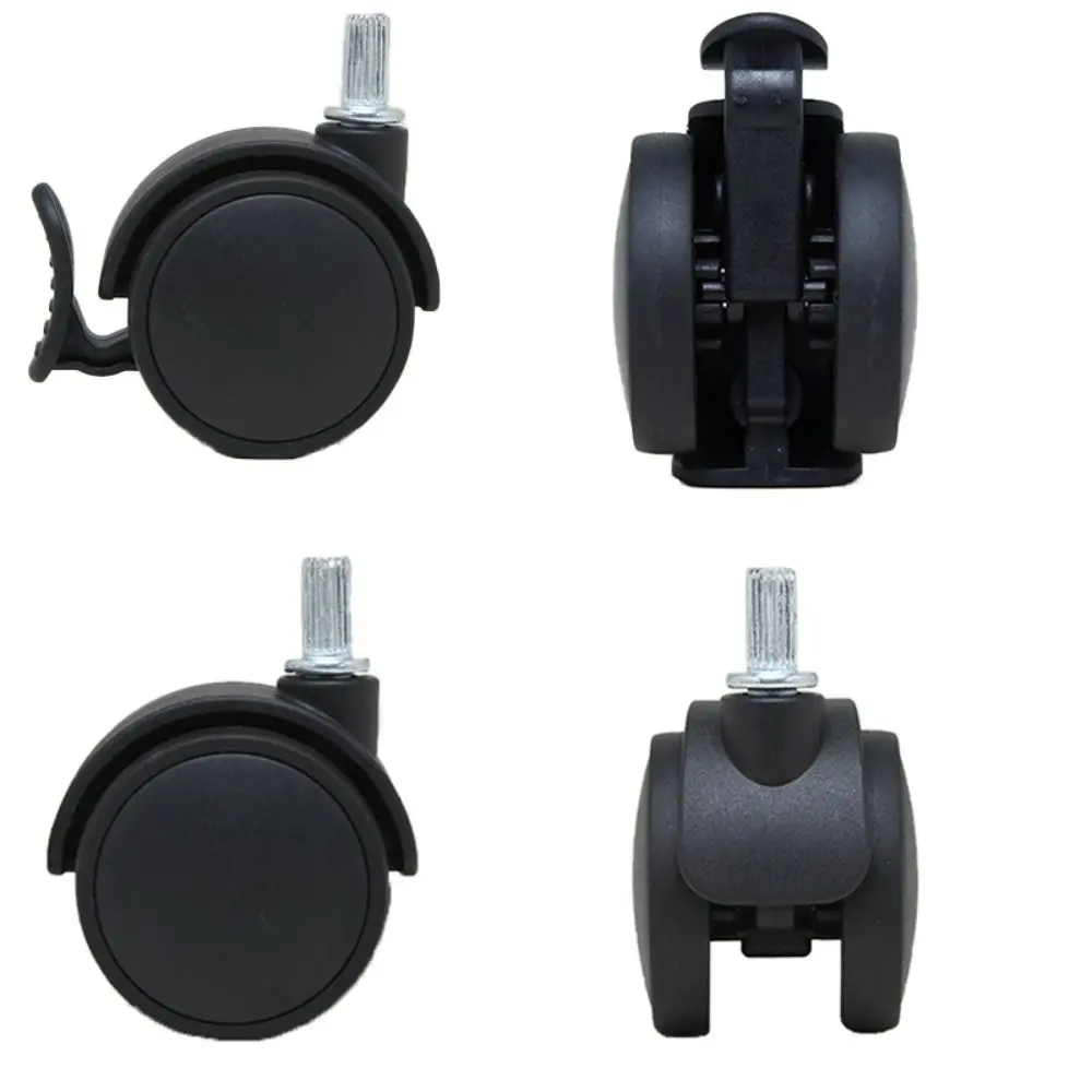 

Tool 1.2/2inch Furniture Universal Wheels with Brakes Replacement Wheel Flower Pot Wheels Durable Plastic Chair Roller