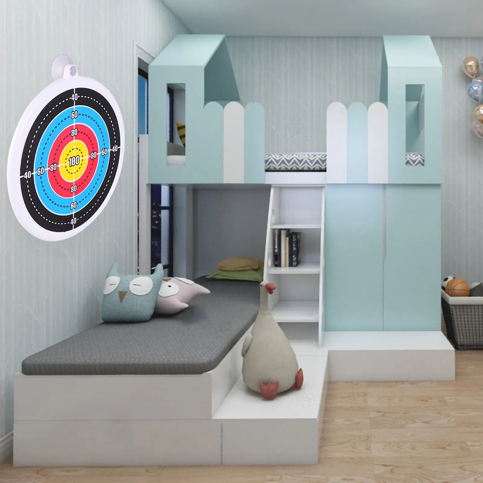 1Pcs Archery Target for ABS Suction Cup Arrow Practice Board Portable Space Saving for Home Garden Play Together Parent