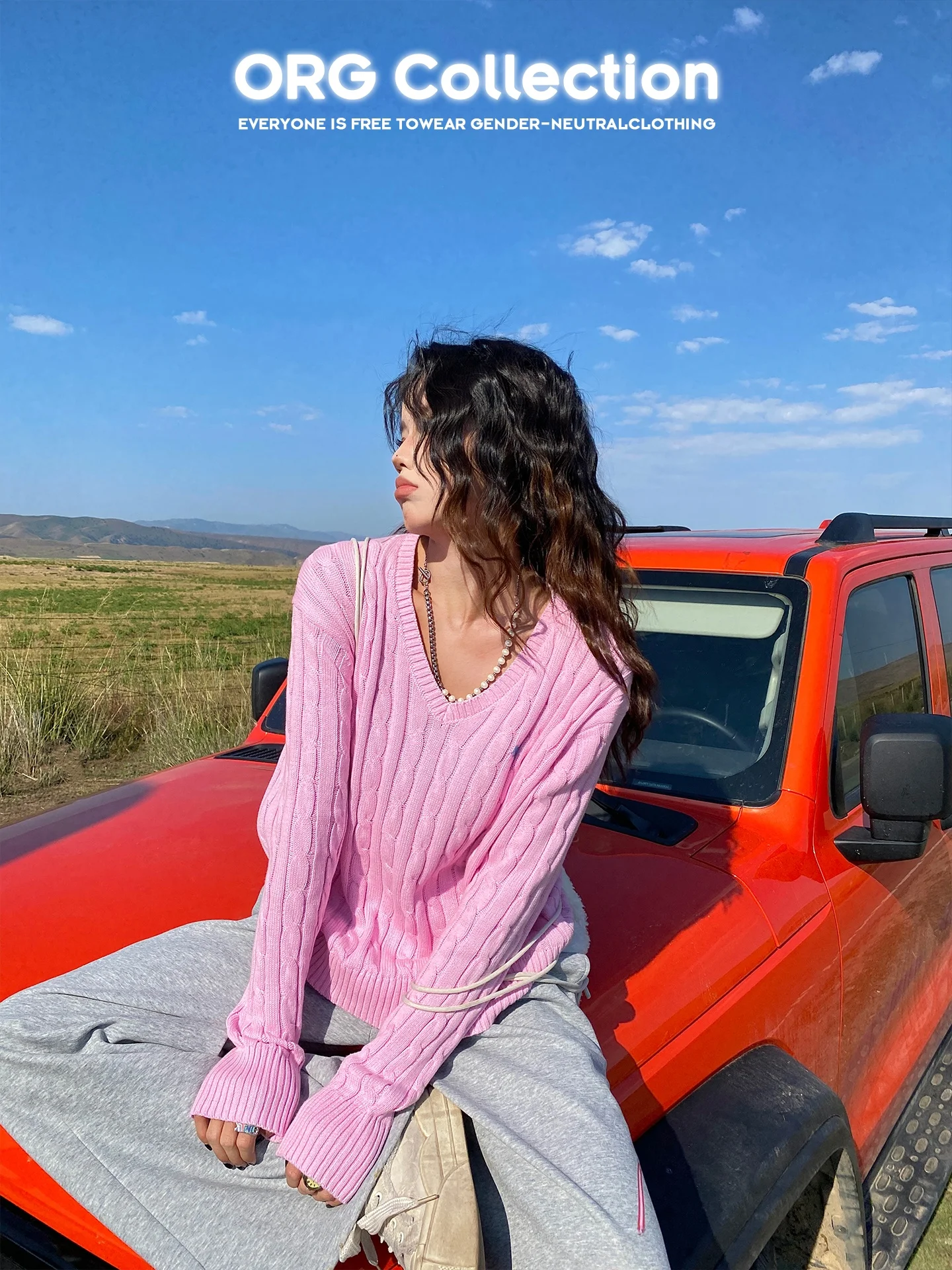 

Loose Long Sve V-Ne Knitted Sweater Autumn Winter Women's Faion Twist Cotton Warm Thermal Straight Cut Commute Sle