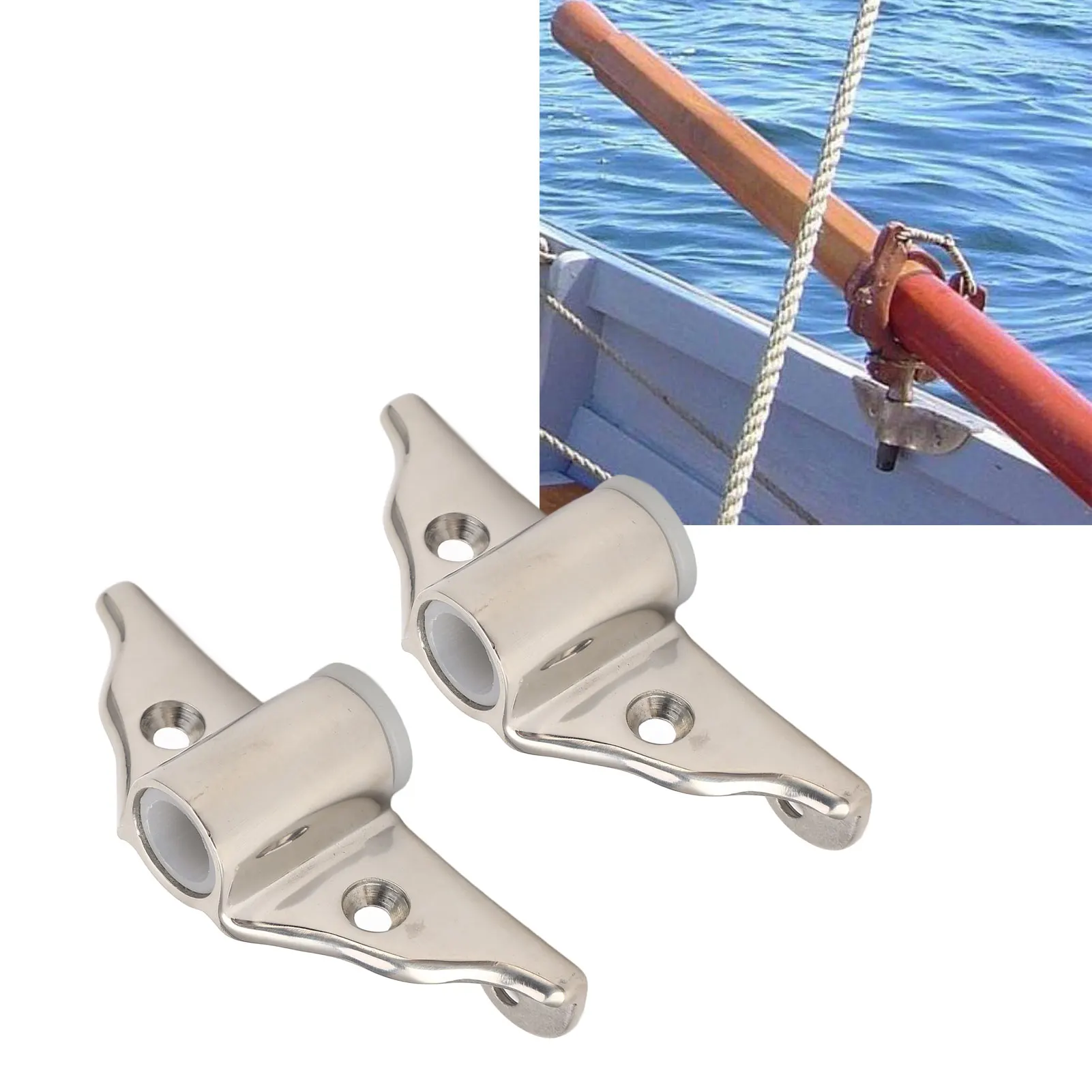 Oar Lock Holder 1/2in Oarlock Socket 316 Stainless Steel Polished Finish Side Mount for Yacht RV Marine Oarlock Bracket