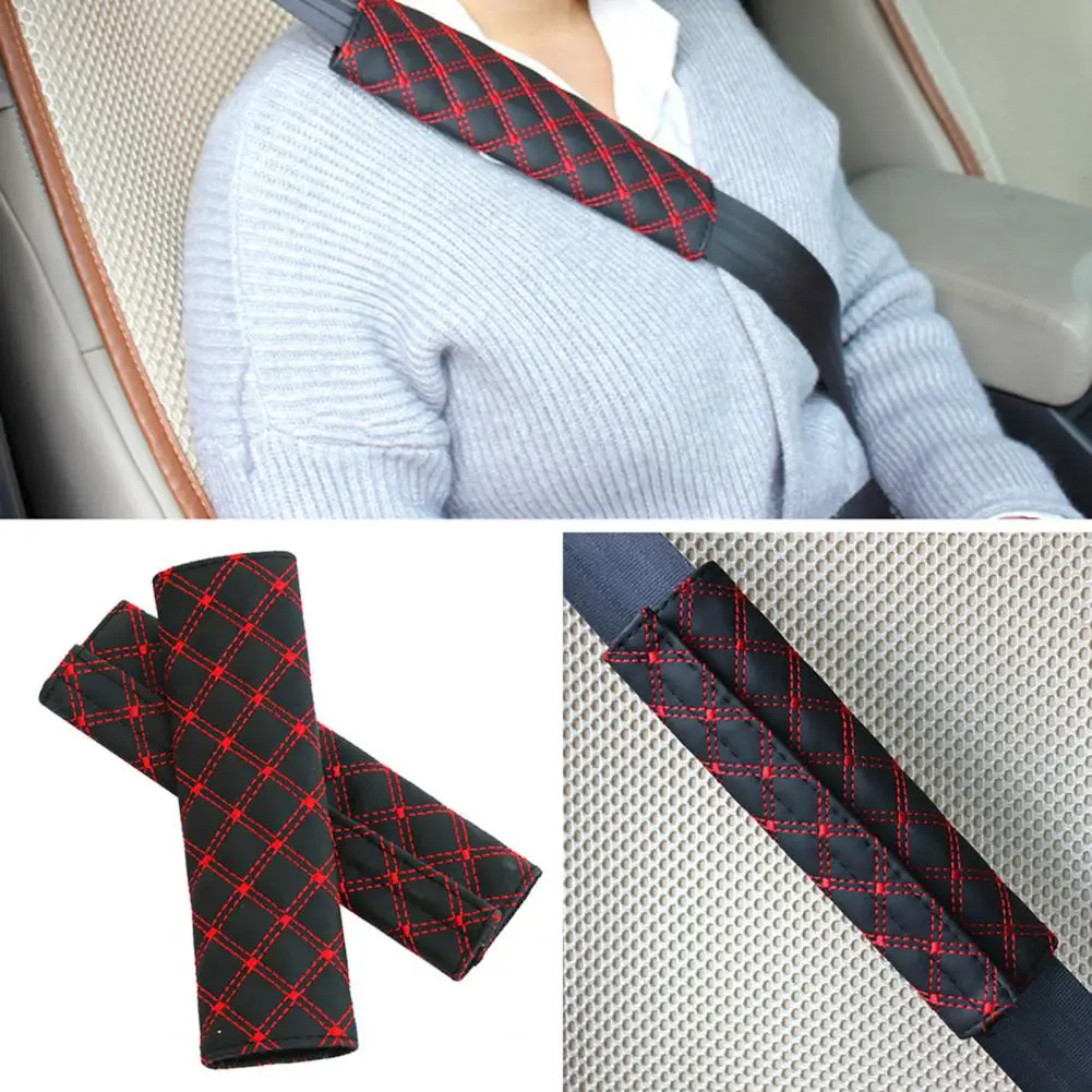 1 Pair Car Shoulder Pad Durable Convenient Sleep Safely Soft Car Seat Belt Cover Seat Belt Pad for Automobile