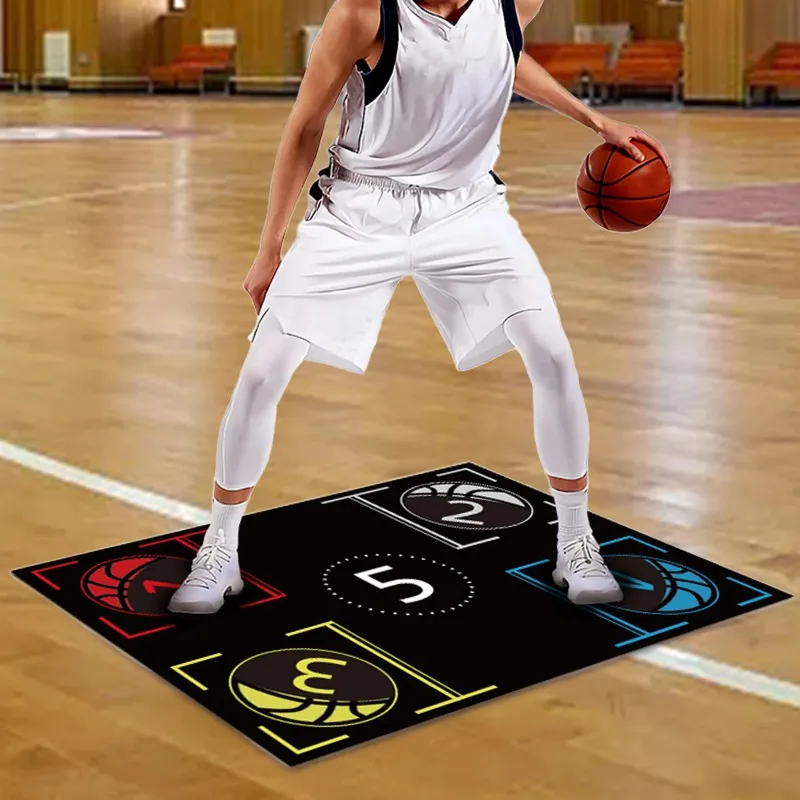Basketball Training Mat Soccer Ball  Training Mat Nonslip Mute Dribbling Ball Control Footstep Mat Footwork Mat for Kids Adults