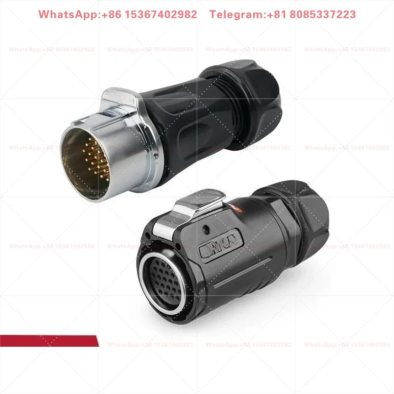 LP-24 Waterproof Signal Connector 24 Core Multi-Pin Industrial Waterproof Aviation Plug Socket Multi-Core Aviation Connector