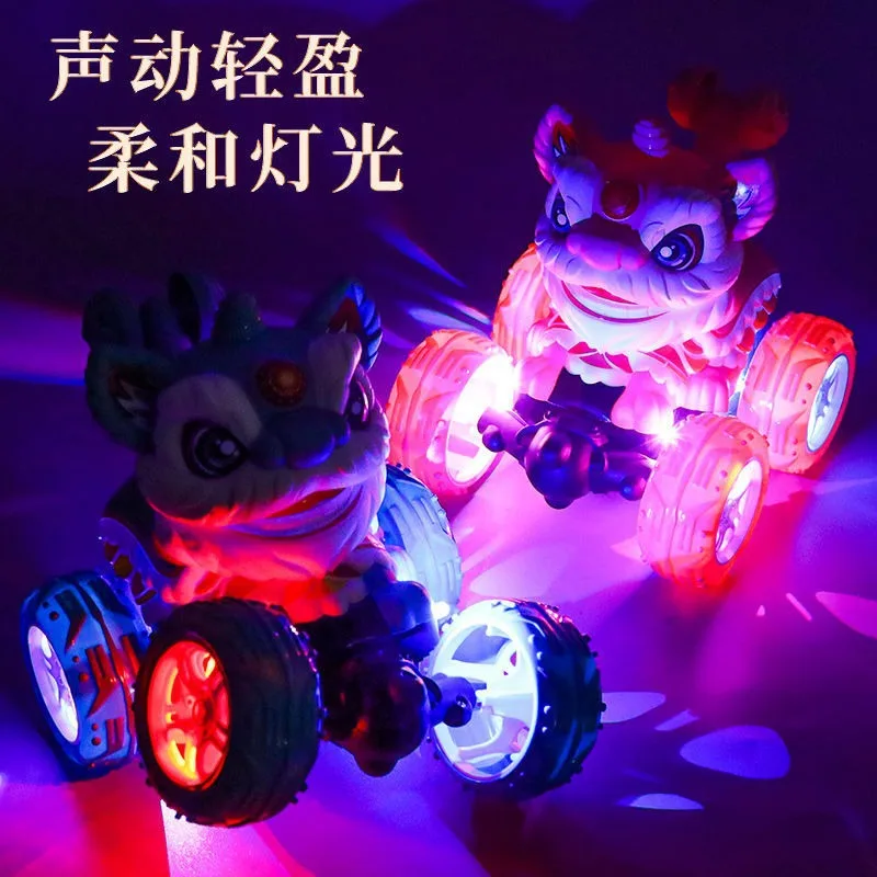 Carro off-road com controle remoto LED, Lion Stunt, Drift Racing Car, brinquedo eletrônico, dança animal, música, presentes para crianças, brinquedos