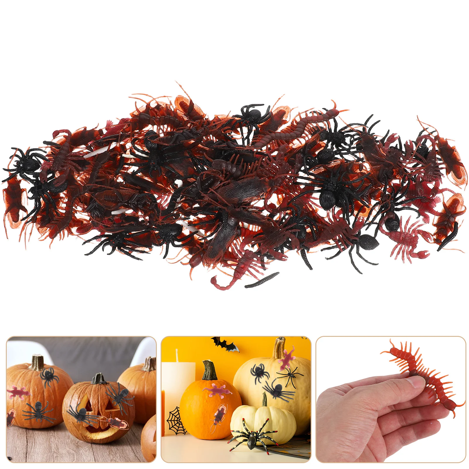 148Pcs Fake Spider Prop Artificial Scary Decor for Halloween April Fools Day Mischief Prank Spooky Home Haunted House Essentials