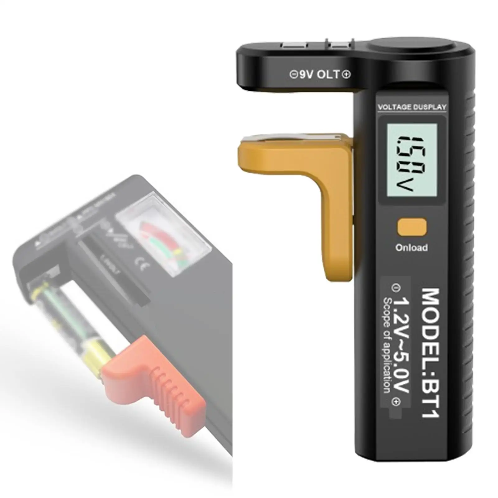 Digital Battery Tester Multipurpose Portable Battery Checker for AAA AA 9V