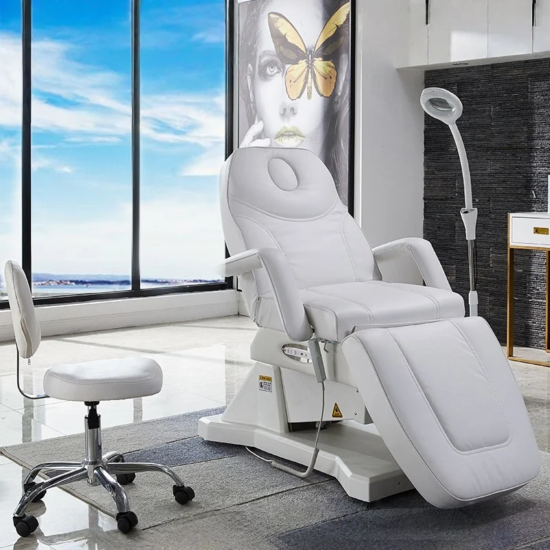 

* New Electric Massage Tables Chair Beds 3 Motor Spa Bed Height Adjustable Beds With Foot Control for Facial