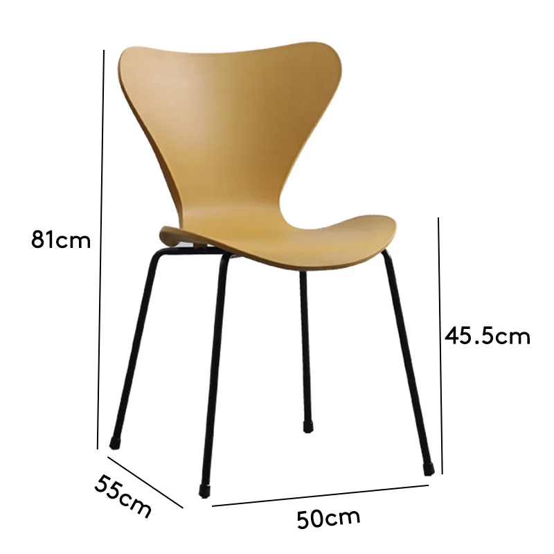 Nordic Chairs Instagram Popular Light Luxury Home Backrest Dining Chairs Desks Minimalist Modern Backrest Chairs Leisure Plastic