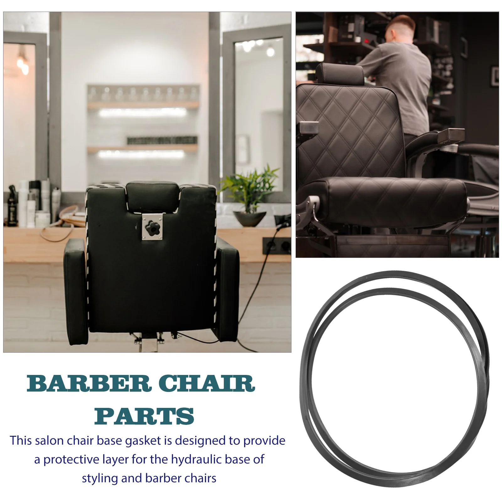 2 قطعة كرسي الحلاق قاعدة هيدروليكية حلقة البلاستيك مستقرة الطابق حامي الحد من الضوضاء المضادة للانزلاق أجزاء لمعدات الصالون #4
