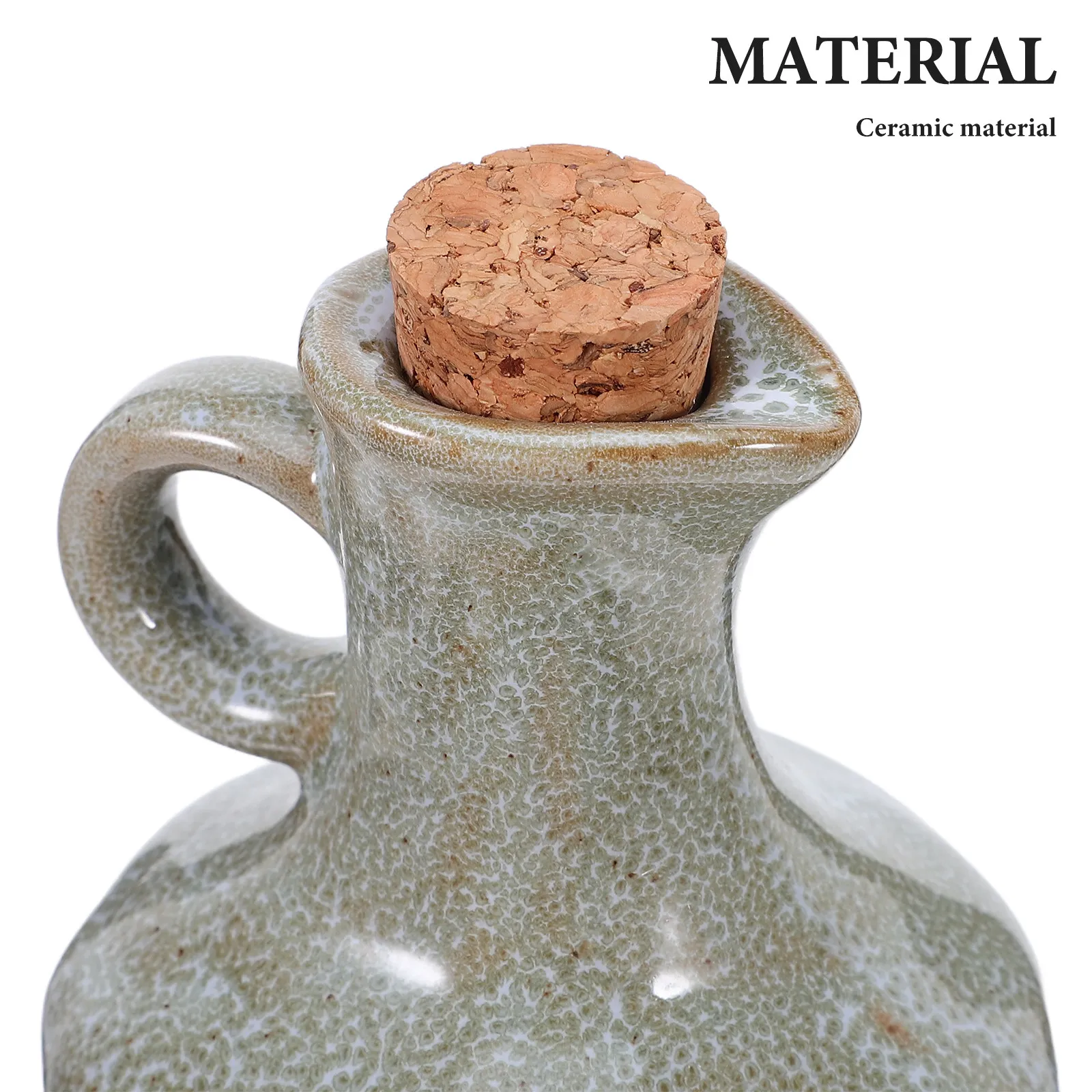 Ceramic Olive Oil Dispenser Bottle 400Ml Kitchen Condiment Cruet Vinegar Soy Sauce Pourer Decorative Seasoning Jar Ceramic Oil