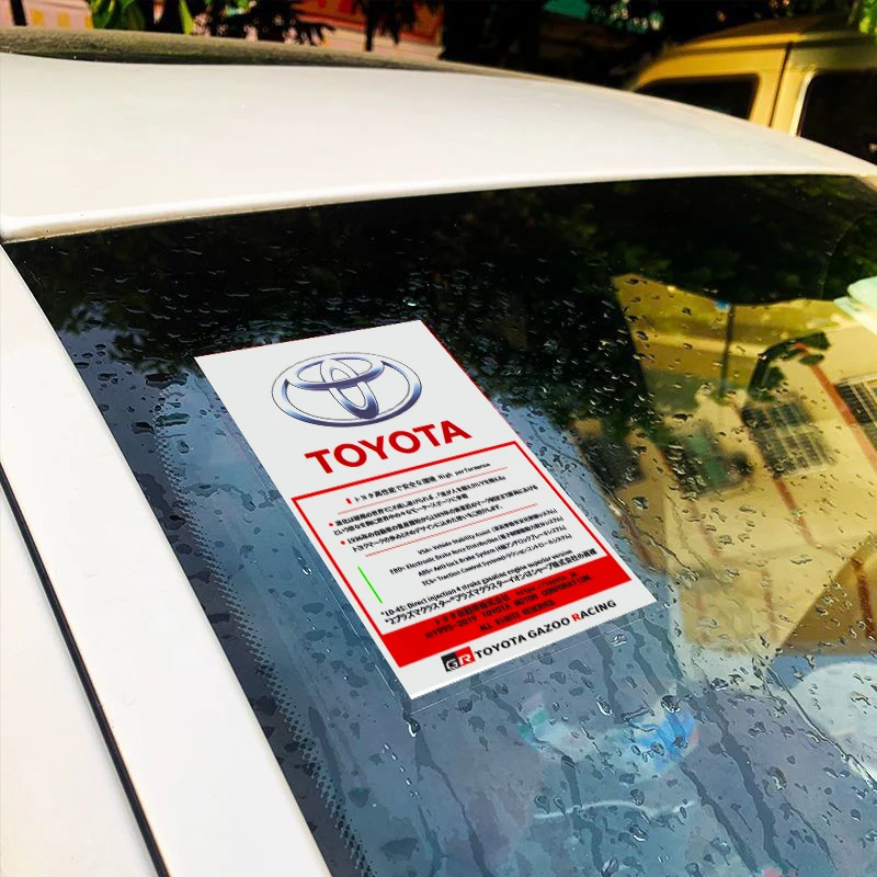 JDM Style Car Windshield Sticker Toyota Gazoo Racing GR Sport Decal Window Decoration Accessories For Corolla Camry RAV4 Yaris