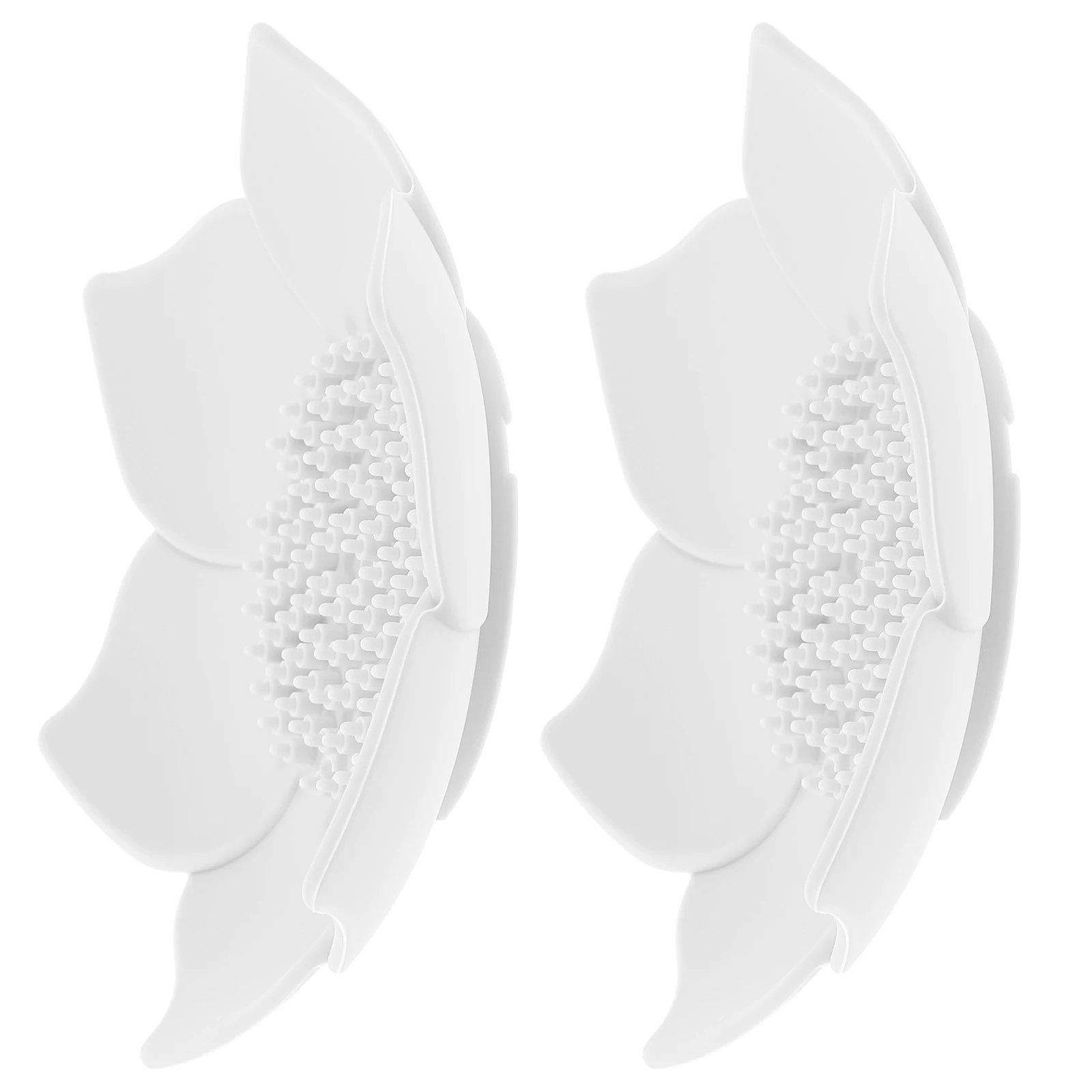 

2 Pcs Soap Holder Kitchen Silicone Dish Case with Drainage Jewelry Silica Gel Container Travel