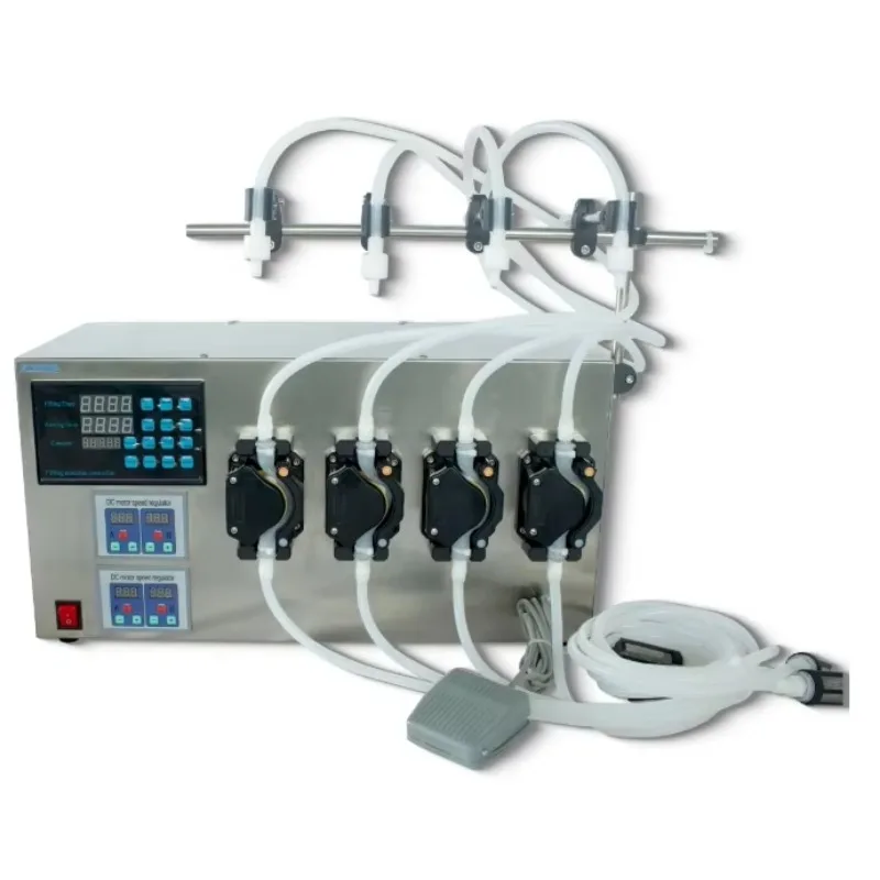Four Head Automatic Peristaltic Pump Electrical Liquids Filling Machine for Plastic Spray Bottle Juice Filler Milk Water