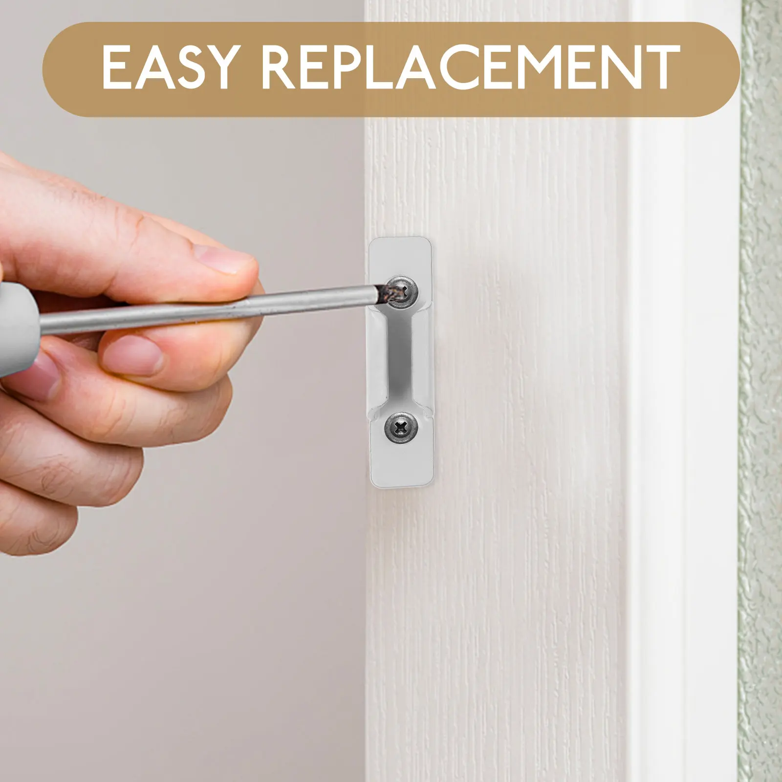 Sliding Window Strike Plate Replacement for Casement Windows – Enhanced Security Sash Lock Hardware