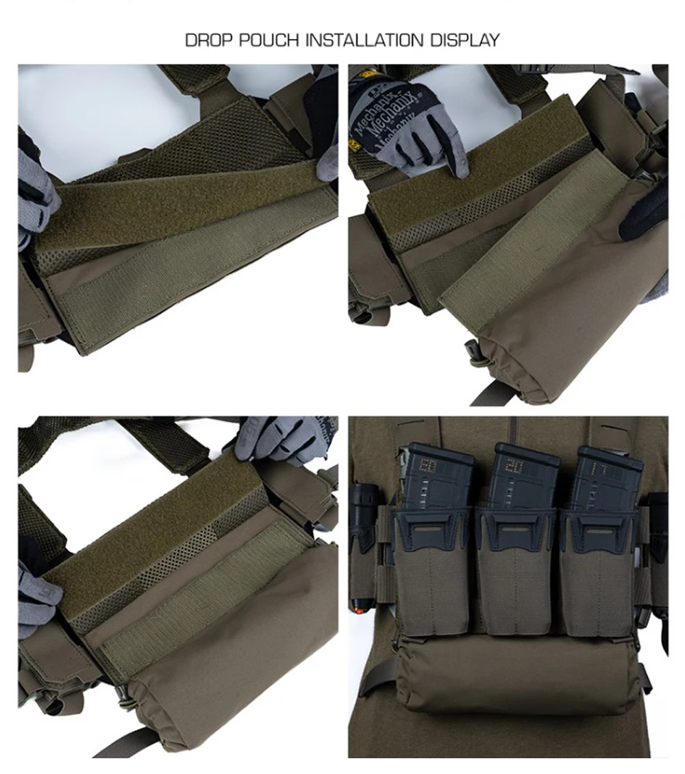 Taktische Brusttasche mit Modularem, Skalierbarem MOLLE-Frontpanel, Atmungsaktive HX-Weste für Outdoor-Jagd und Airsoft – Detail 15
