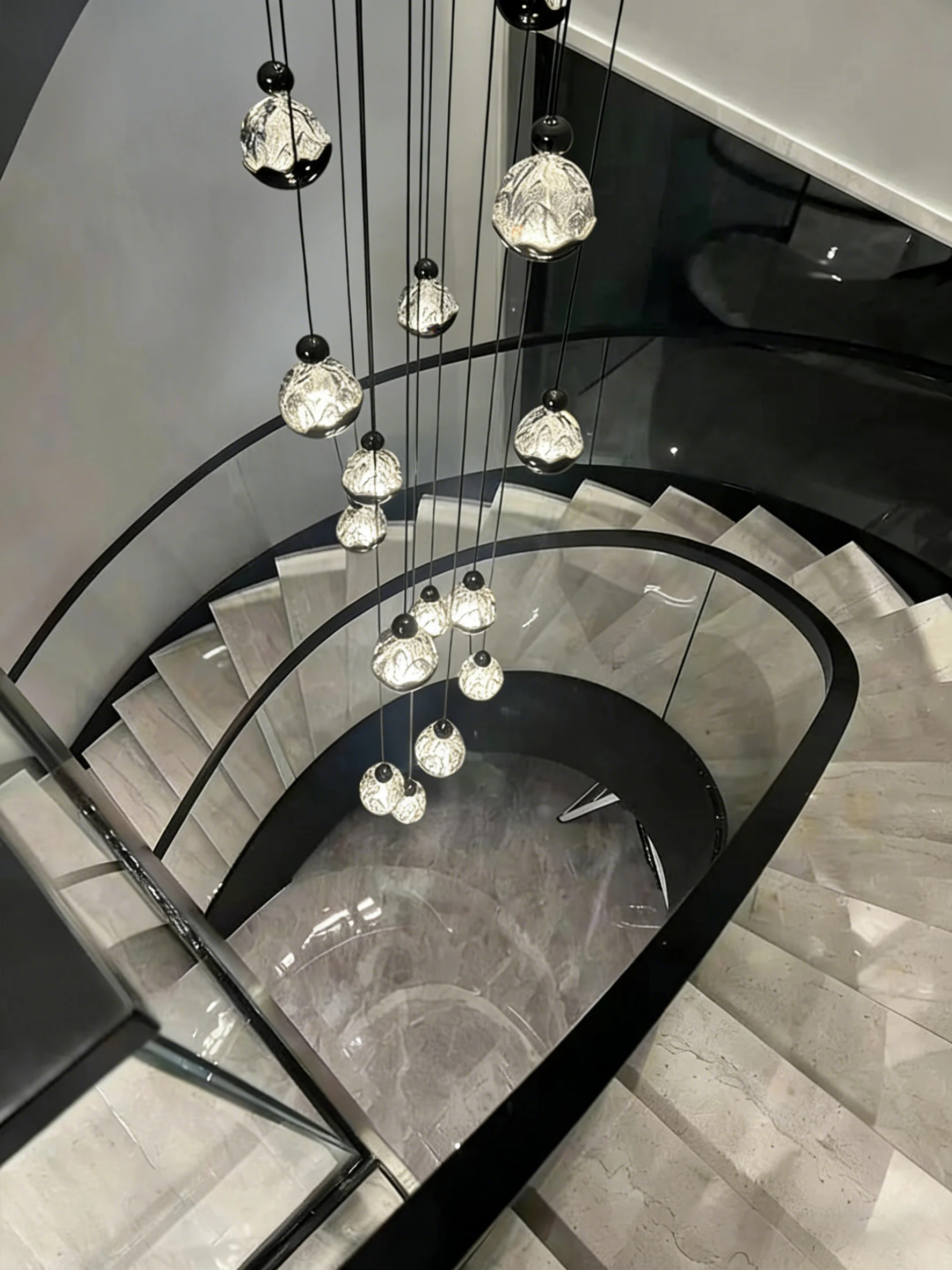 

BOSSEN Modern Linear Pendant Light Combination Set Acrylic Snow-capped mountains Hardware Finish Dimmable LED For Kitchen Dining