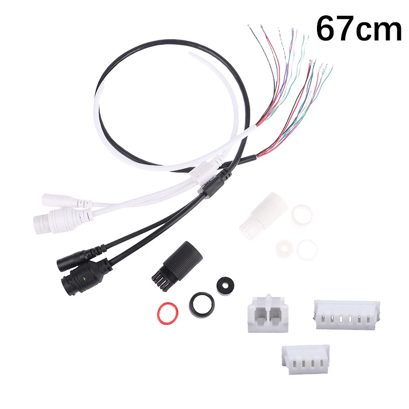 48V to 12V PoE Cable With DC Audio IP Camera RJ45 Cable built in PoE module For CCTV IP Camera