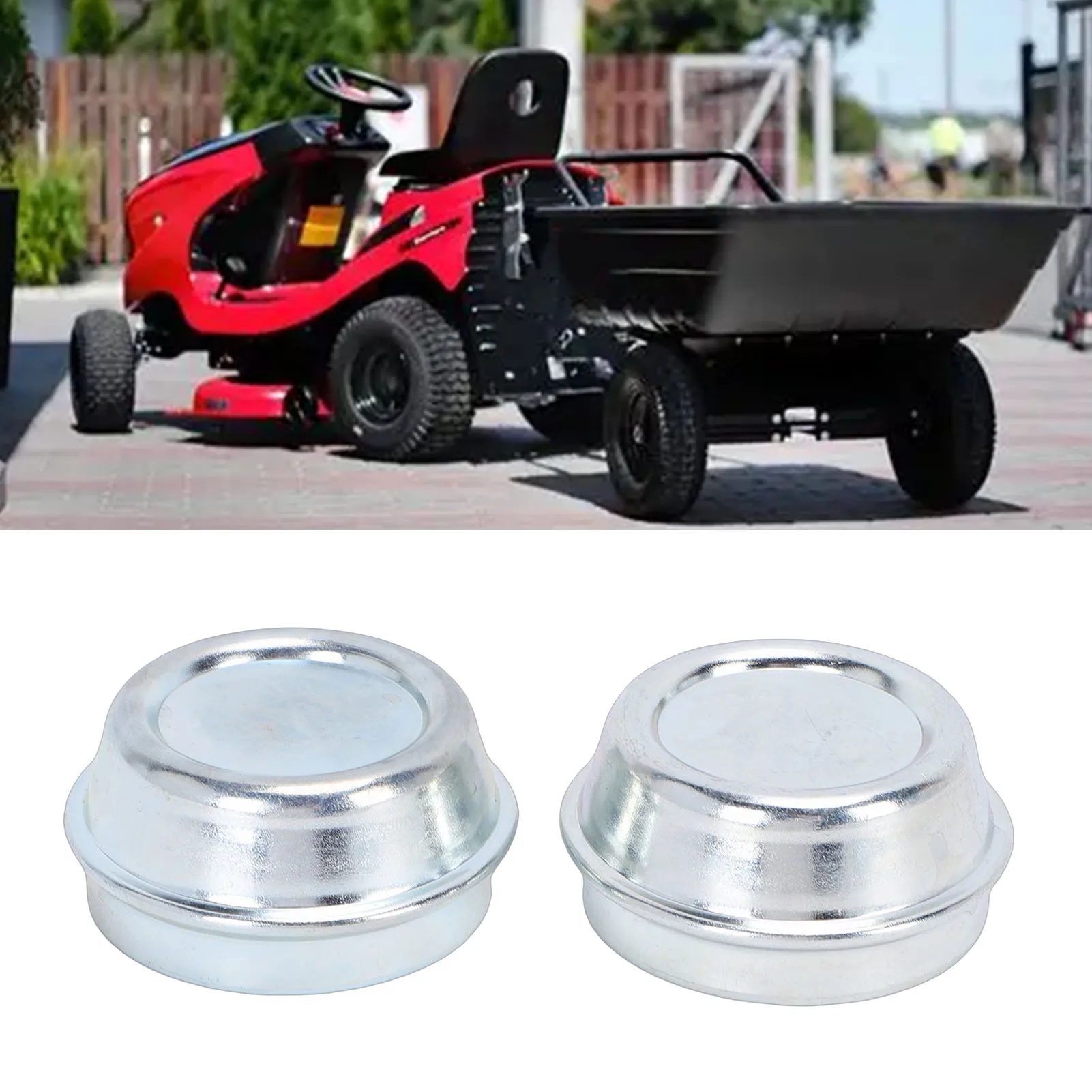 

2 шт. 48 мм заглушки для ступиц прицепов, оцинкованная сталь, крышки для смазки колесных ступиц прицепов, замена для ступиц Alko