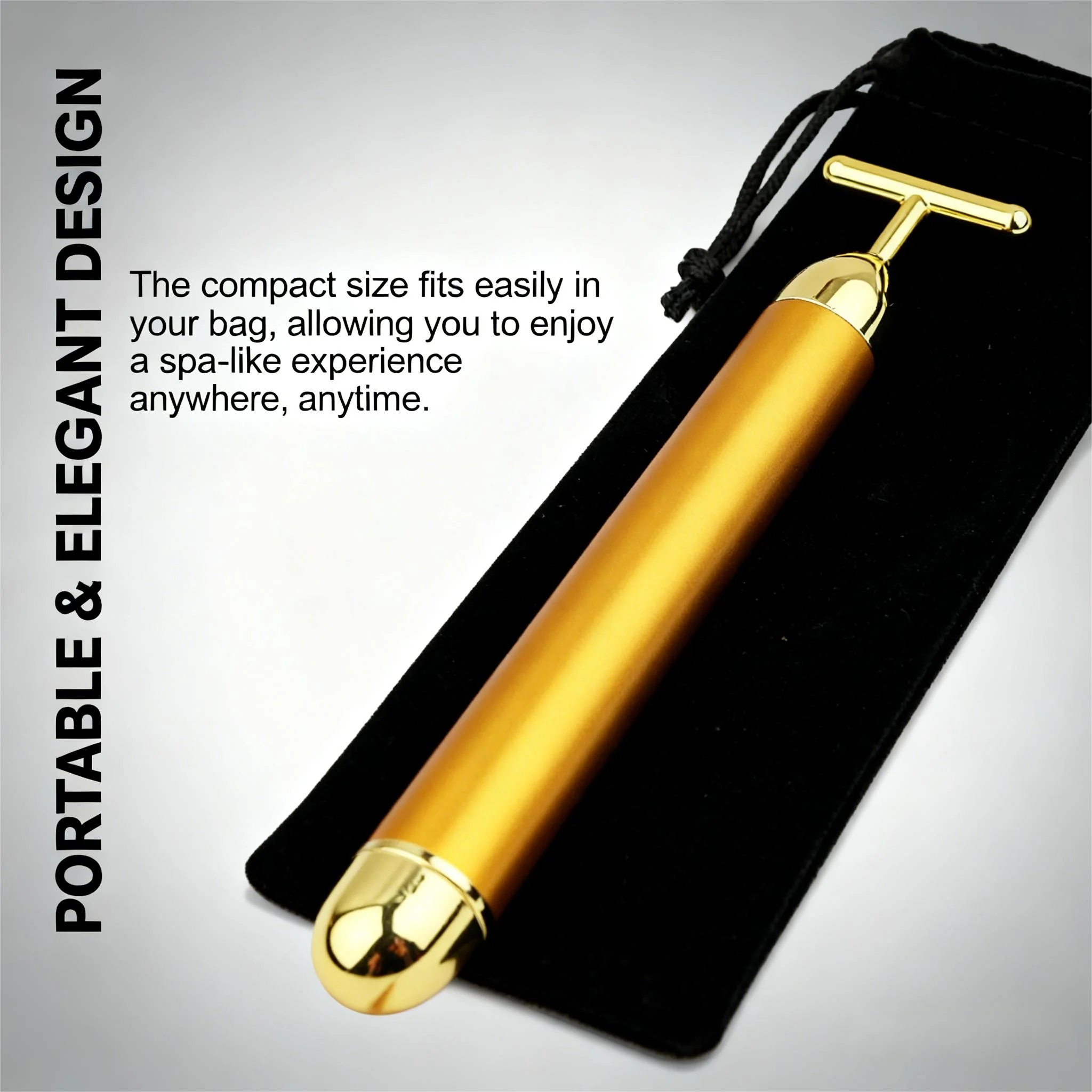 Rouleau de massage du visage en or 24 carats – Appareil de beauté amincissant et liftant pour une énergie vibrante