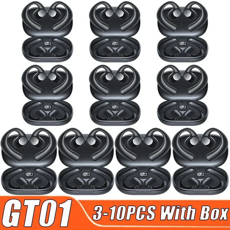 GT01 Bluetooth Earphones Smart Headphones Wireless Headset Sport Earbuds Wholesale Microphones Display TWS Bluetooth Watch Phone