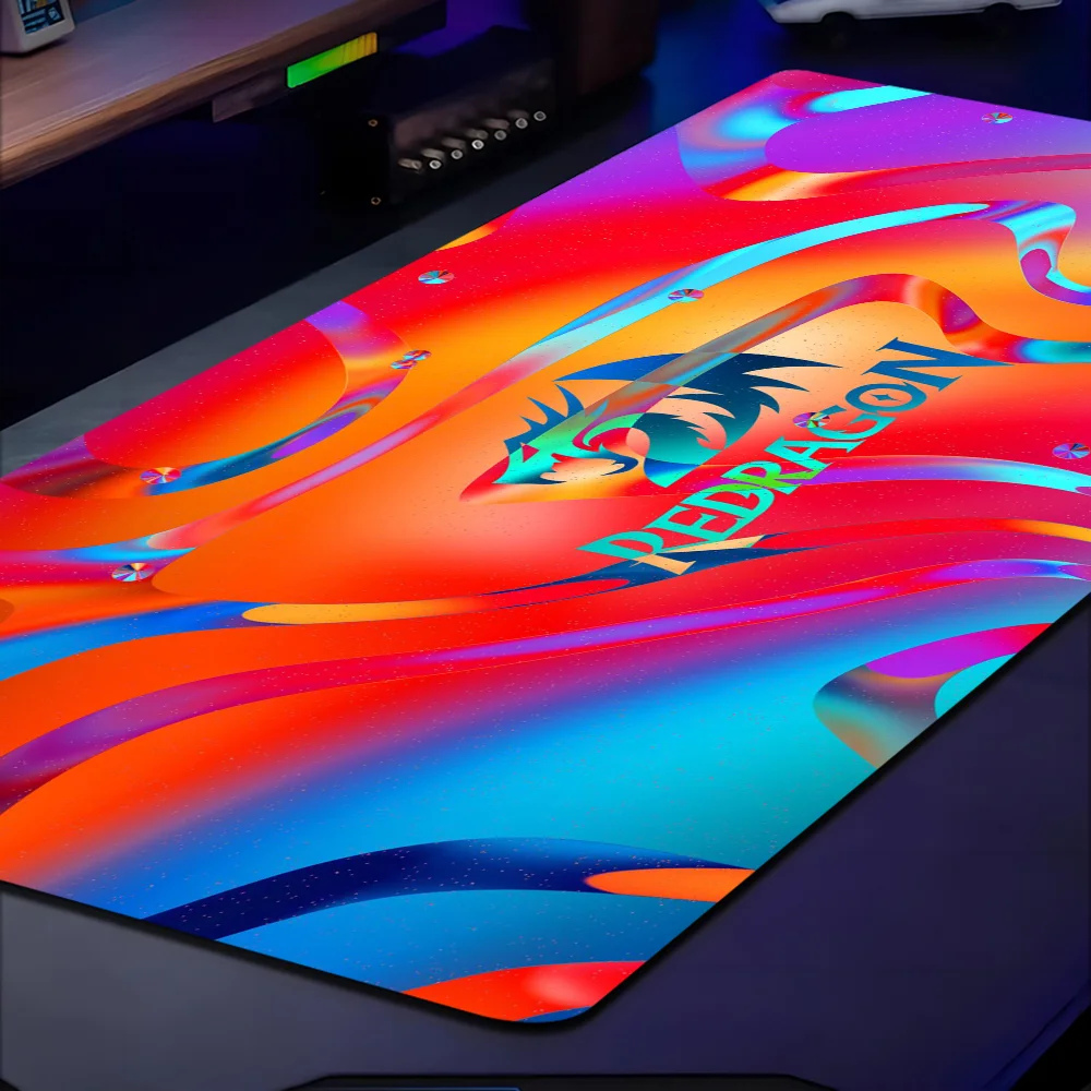 R-Redragon girl pad Keyboards Mat Rubber Gaming mousepad Desk Mat Size for large Edge Locking Game Keyboard Pad