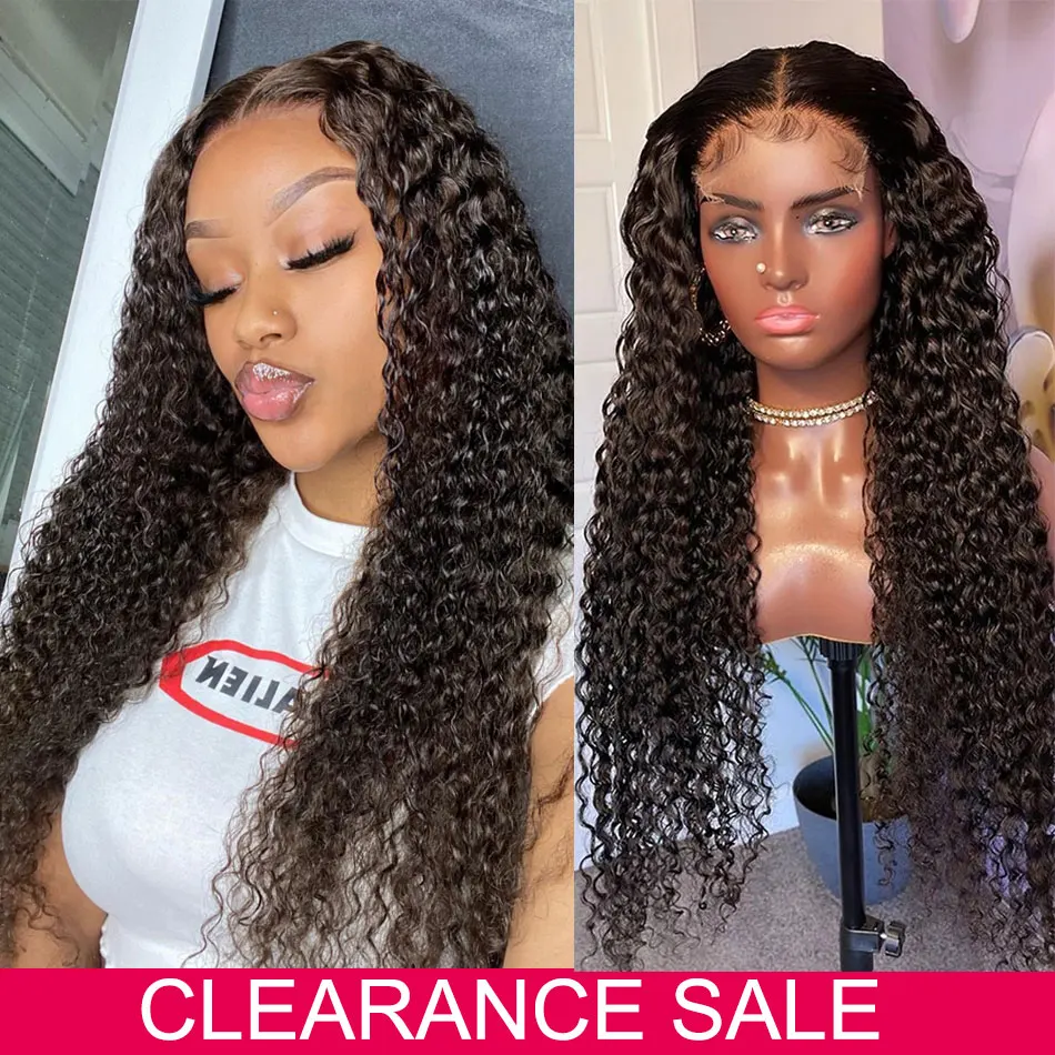 

30'' Kinky Curly Transpare Lace Front Wig Raw Indian Kinky Curly Lace Wigs 100% Curly Human Hair Lace Closure Wig T Part Wig