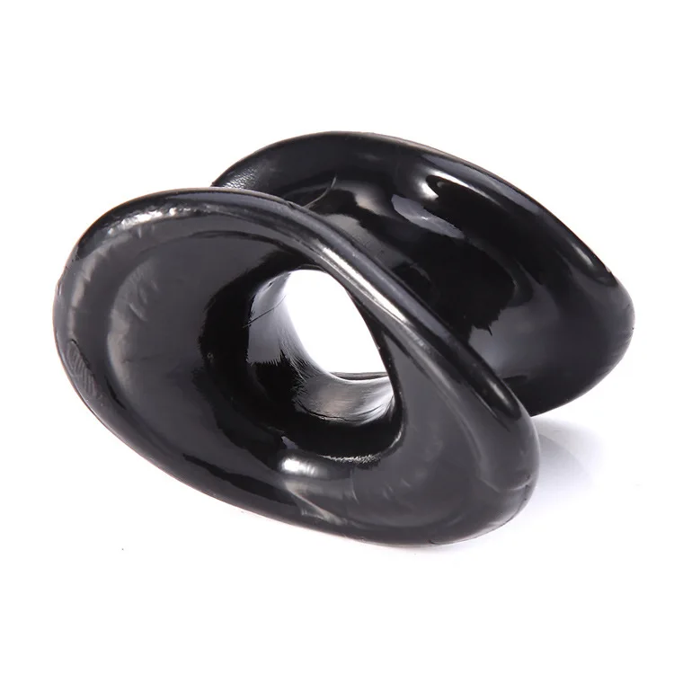 Male Silicone Ball Stretcher Scrotum Testicle BDSM Bondage Time Delay Sleeve Cock Penis Rings Adult Chastity Slave Sex Toys Men