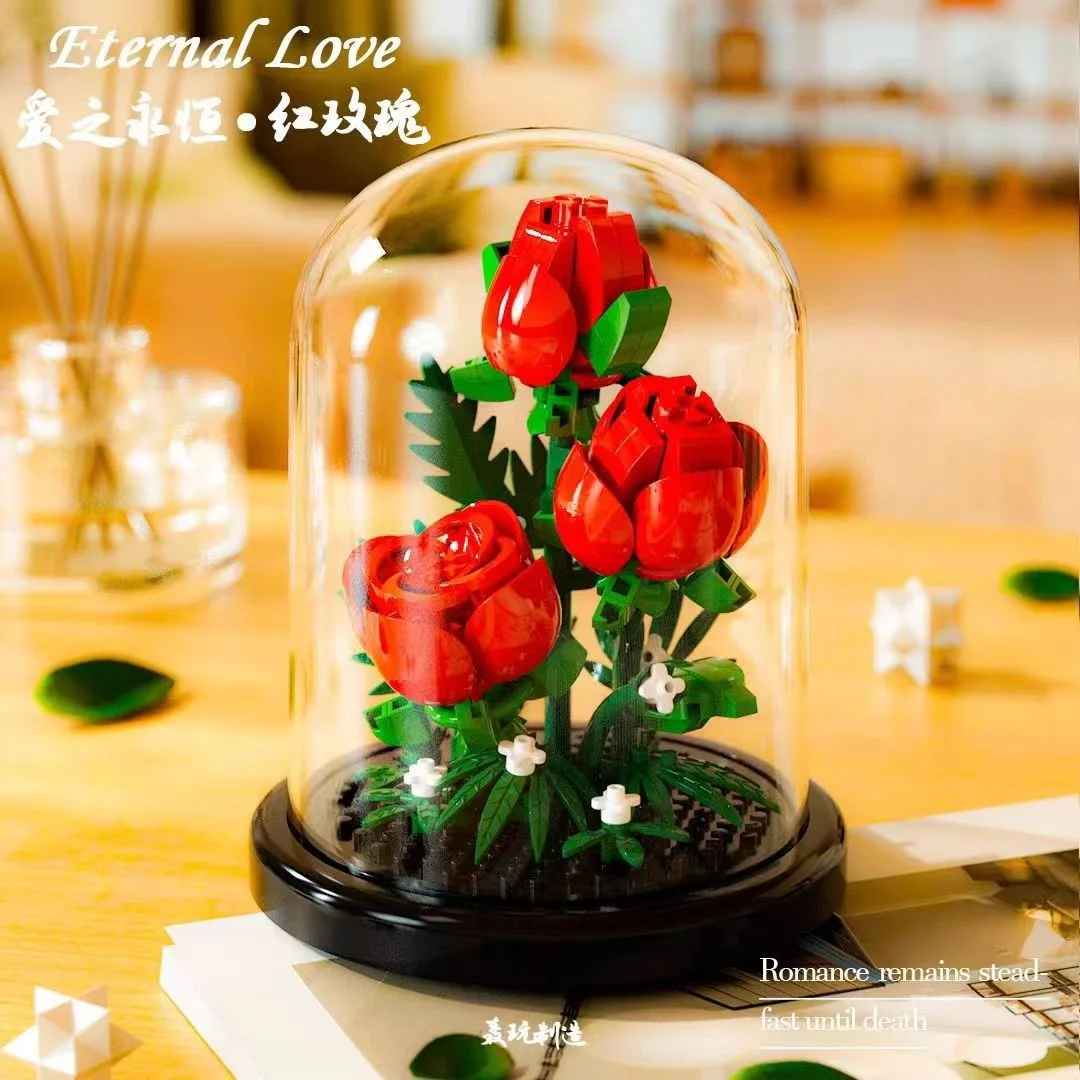 Kompatible Lego-Blumenbausteine, ewiger eleganter Traum, Blumenkasten, Pflanze, Sonnenblumen-Puzzle, Spielzeug für Mädchen und Erwachsene, Geschenk