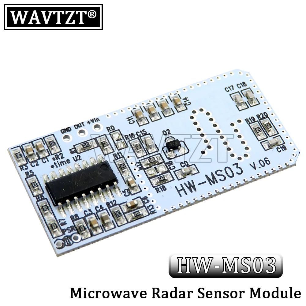 Motion Radar Sensor HW-MS03 2.4GHz to 5.8GHz Human Body Induction Switch RCWL-0516 Microwave Radar Sensor Module for Arduino Diy