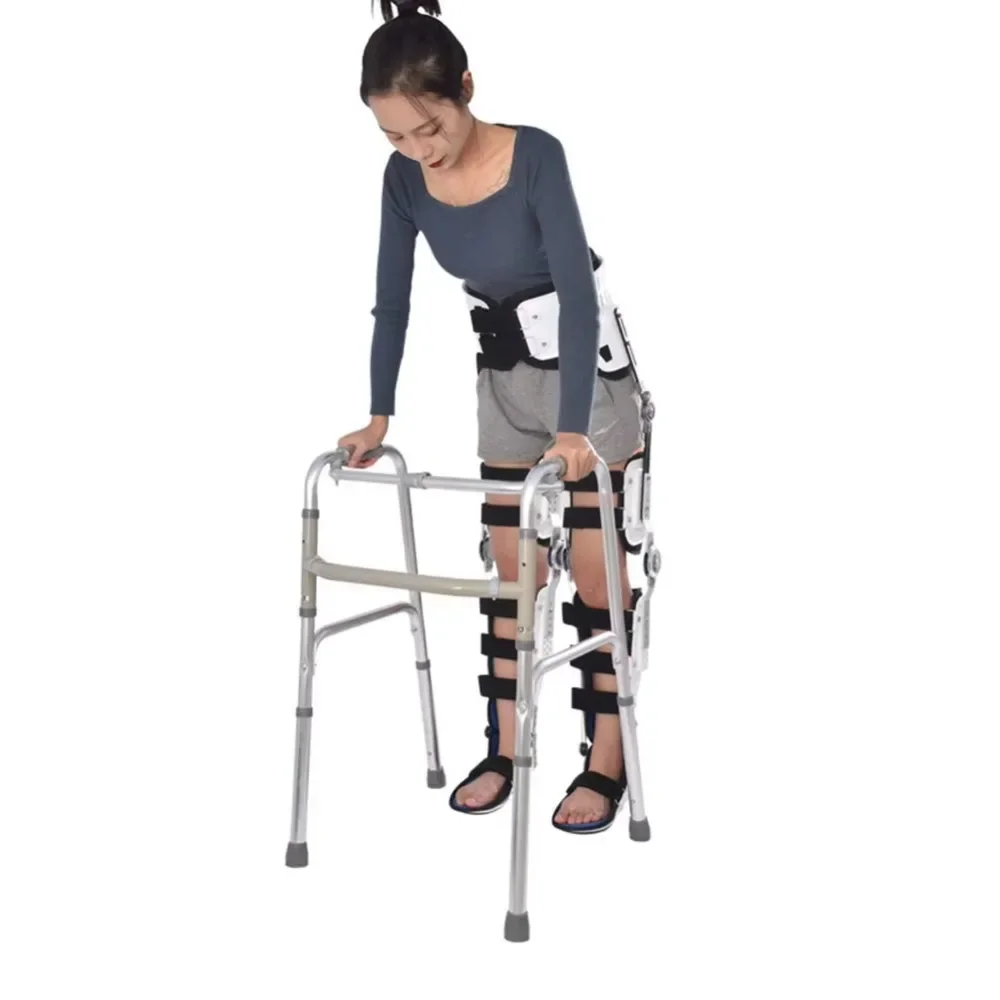 Adjustable Hip Knee Ankle Foot Orthosis Lumbar Knee Ankle Foot Joint Fixation Brace Support Leg Rehabilitation Device