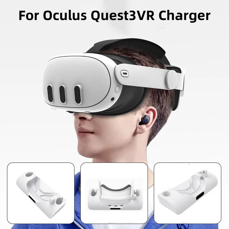 For Oculus Quest 3 Charging Dock With Cable VR Headset Charging Stand Compatible With Meta Quest 3 VR Glasses Accessories