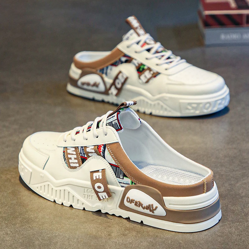 

Men's Summer Outdoor Slip-On Anti-Slip Office Open-Toe Sandals Beach Driving Sports Sandals Breathable Mesh Lined Slip-On Shoes