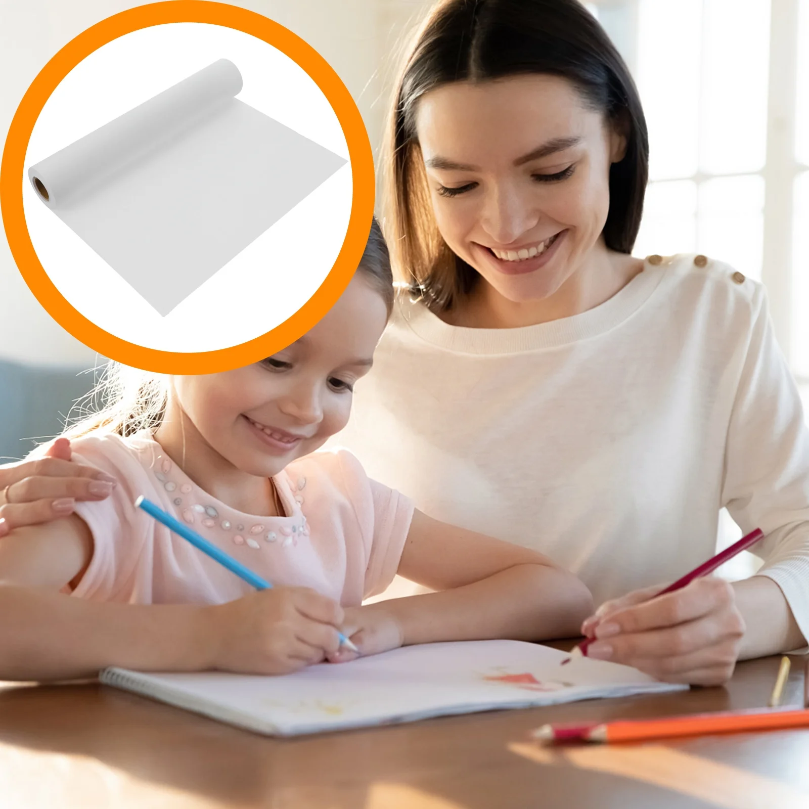 Rollo de bocetos en blanco para niños, 2 uds., 2 rollos, papel de dibujo blanco Premium para manualidades, pintura de grafiti, proyectos de arte de acuarela, papel artesanal