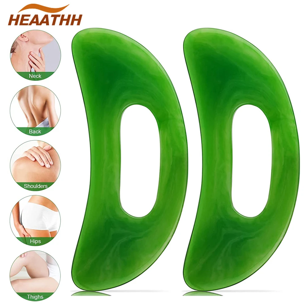 

2PCS Large Gua Sha Massage Tool Muscle Scraping Massage Tool Lymphatic Drainage Massager Body Sculpting Anti Cellulite Tools