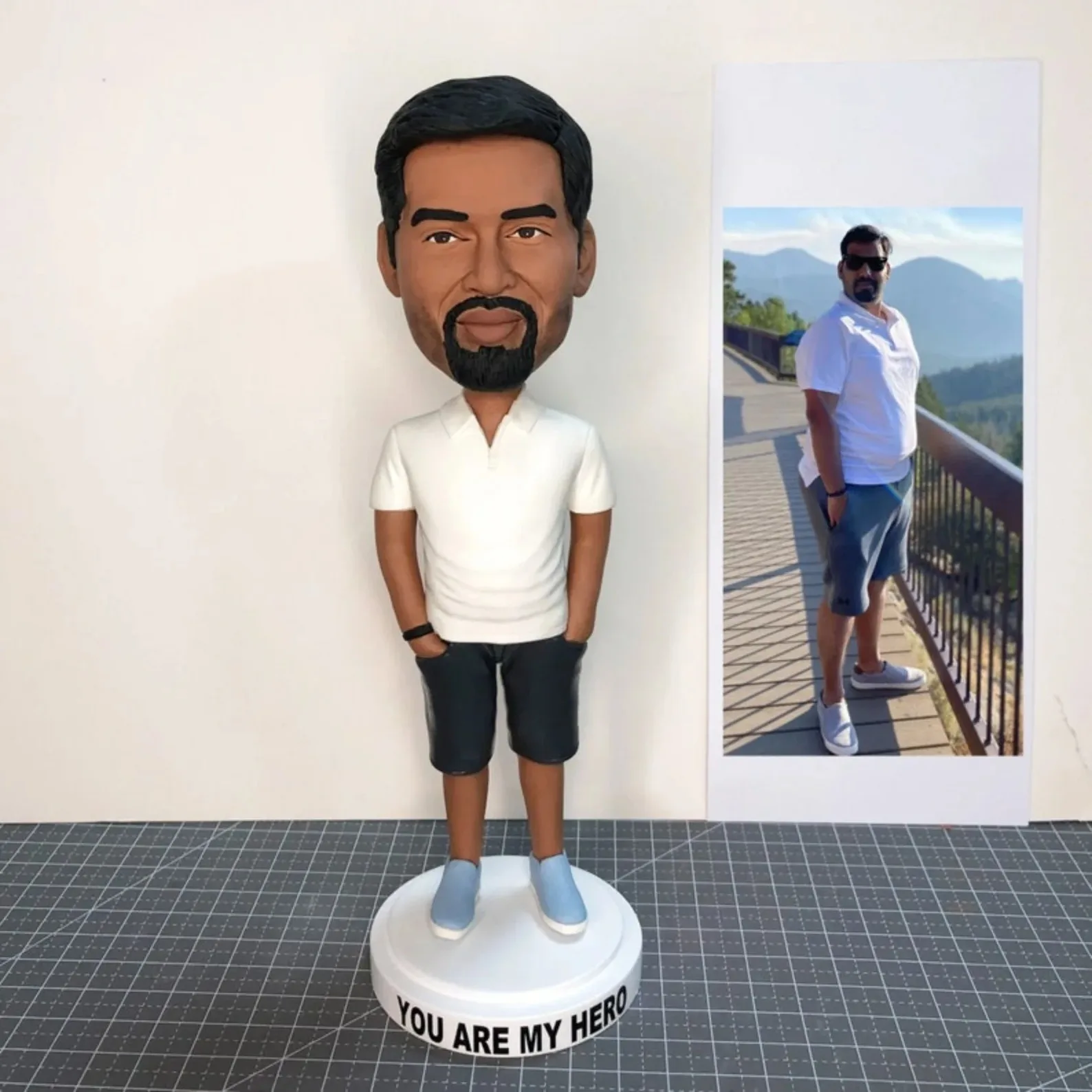 Action Figure Bobblehead Custom from Photo Personalized Full Body Handmade 3D Clay Figurine Create Your Own Gift for Boyfriend