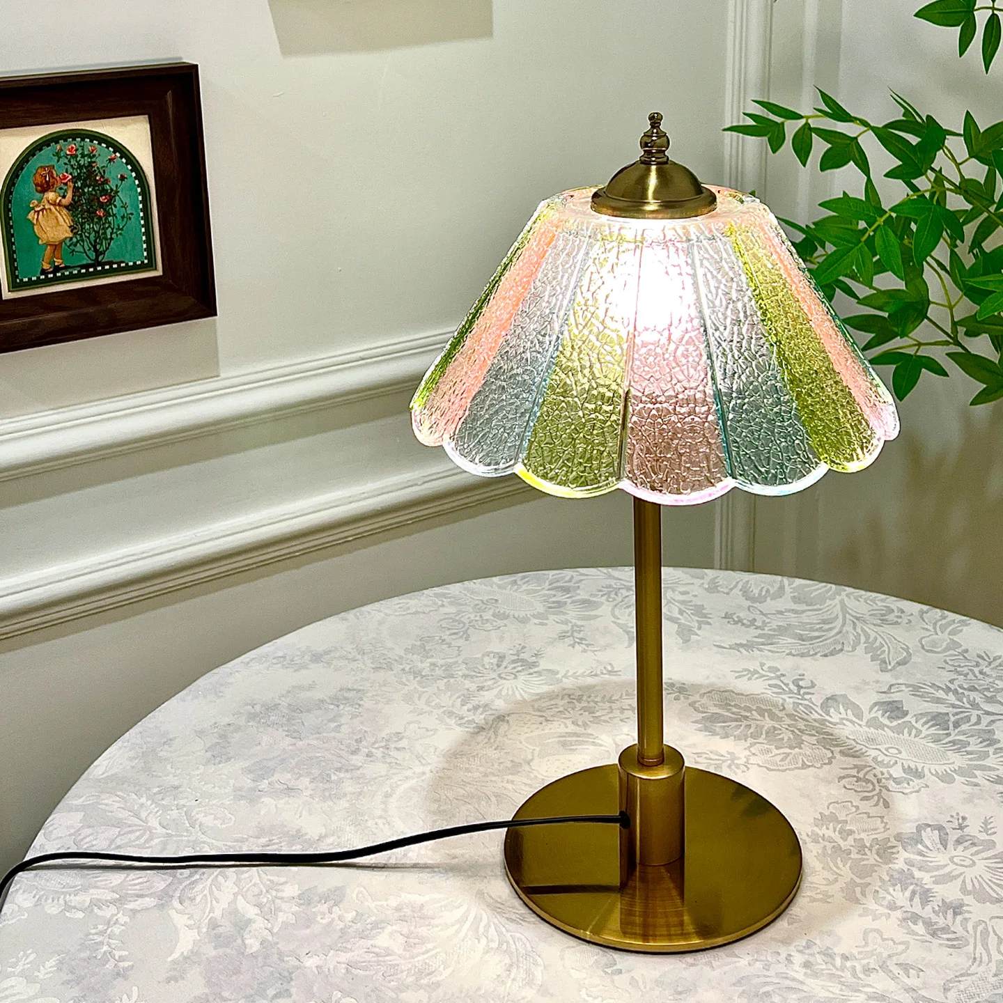 Rainbow skirt desk lamp decoration ornament modern light luxury living room vertical lamp high-end bedroom bedside lamp