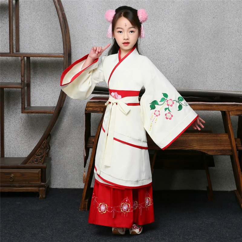 

Child Costume Folk Dance Chinese Traditional Opera Tang Dynasty Hanfu Girls Ancient Fairy Dance Stage Performance Service