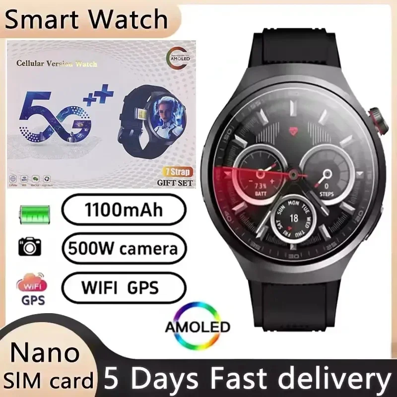 VP30 Nieuwe Slimme Horloge 4G Volledige Netwerk Sim-kaart 1.75 inch AMOLED Scherm 500W Camera GPS Wifi Google Play Android Smart Horloge Mannen