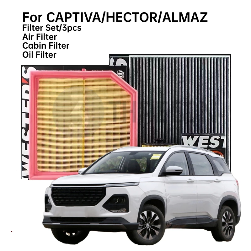 

For WULING Almaz CHEVY Captiva Air Filter Oli Filter and Cabin Filter Set/3PCS MA9628 MO9480 MK9265 For MG HECTOR 1.5T 1.8L