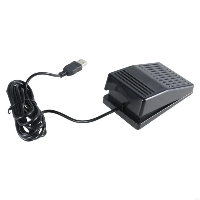 Y4QF USB Foot Pedal Video Game PC Hands Footswitch for Key Control Program Computer Mouse Keyboard for HID wi