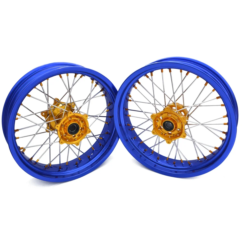 17*3.5 17*4.5 YZF450 Aluminum Alloy Anodized Supermotard Wheels Sets For Yamaha