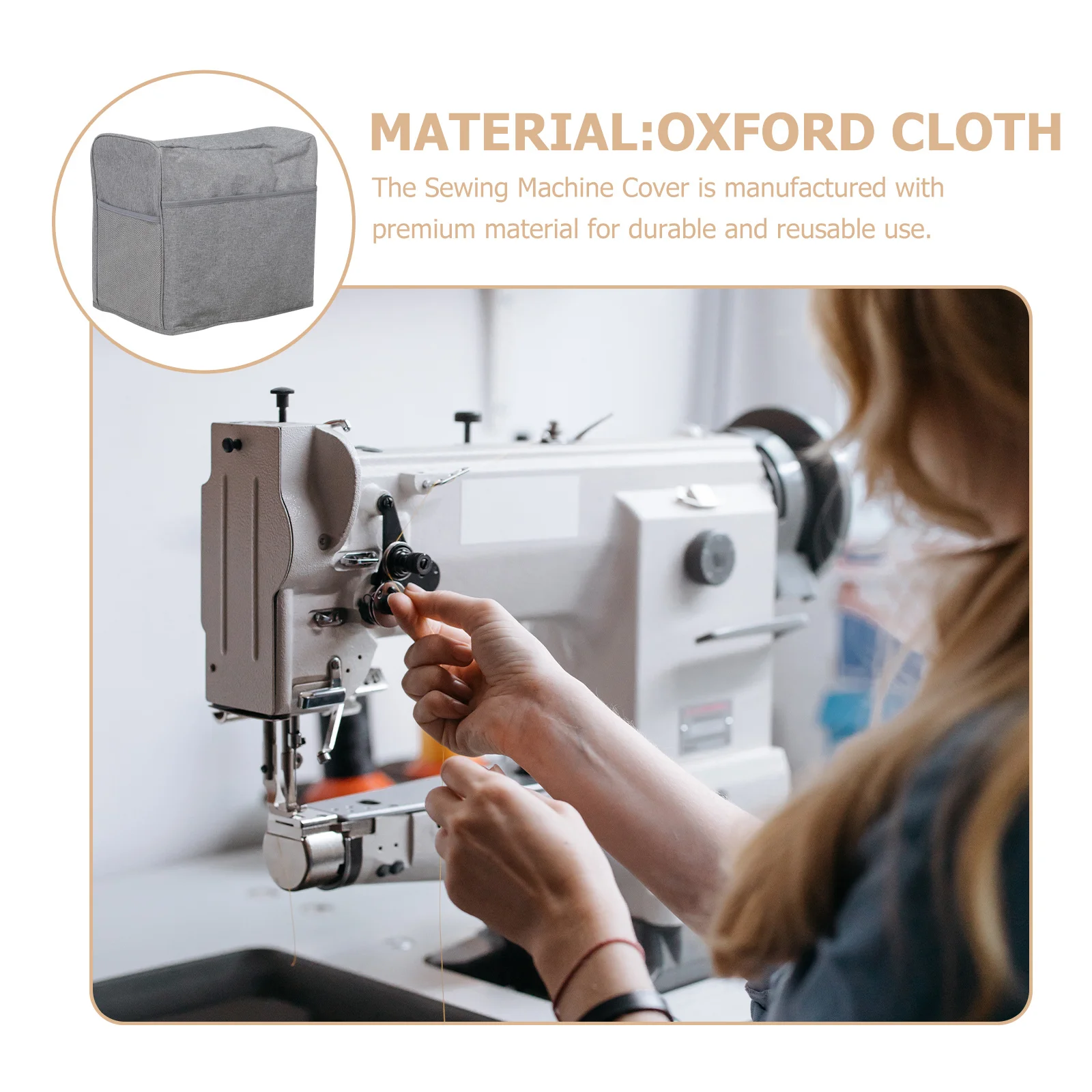 

Sewing Machine Cover Waterproof Wear-Resistant Protective Sleeve Easy Clean Tidy Organizer Sewing Machine Cover