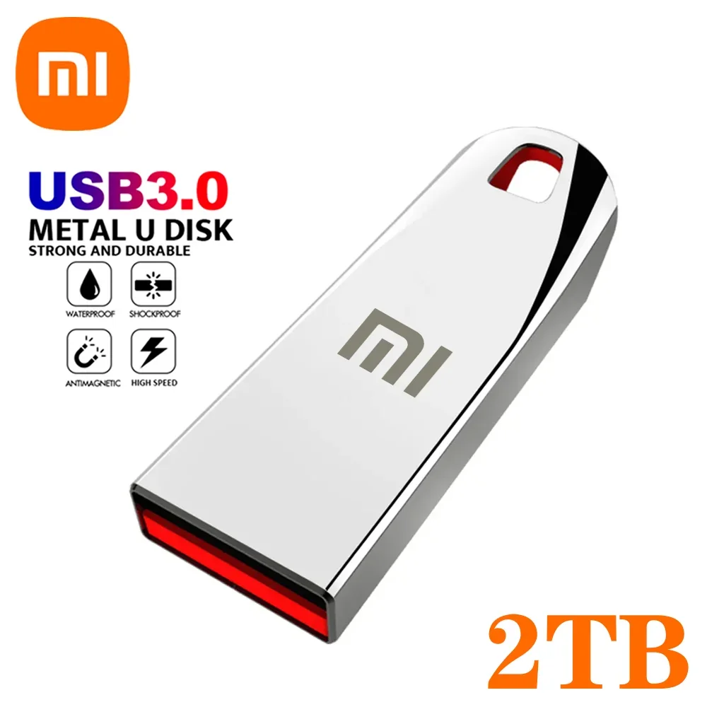 XIAOMI Metal USB Flash Drive 2TB 1TB Large Capacity Portable Pendrive USB 3.0 High-Speed File Transfer Waterproof Memory U Disk