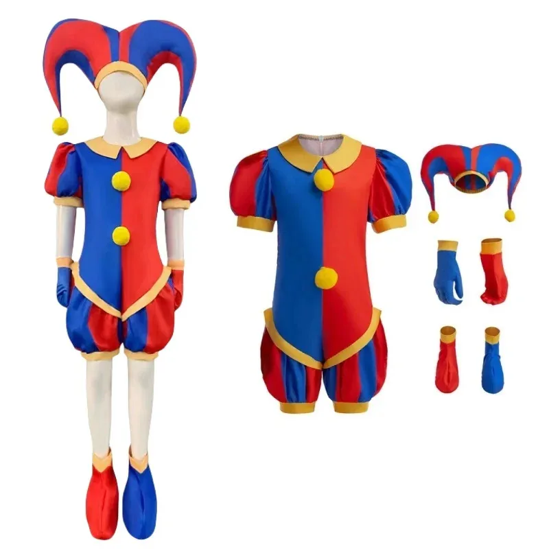 

Amazing Digital Circus Pomni Cosplay Costume Halloween Costumes Kids Girls Jumpsuit Funny Outfits For Carnival Easter Dress Up