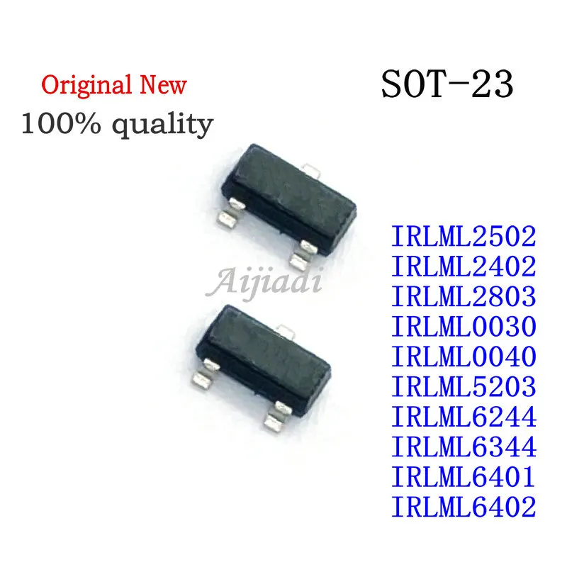 50PCS SOT23 IRLML2502 SOT-23 IRLML2402 IRLML2803 IRLML0030 IRLML5203 IRLML6344 IRLML6402 IRLML6244 IRLML6244