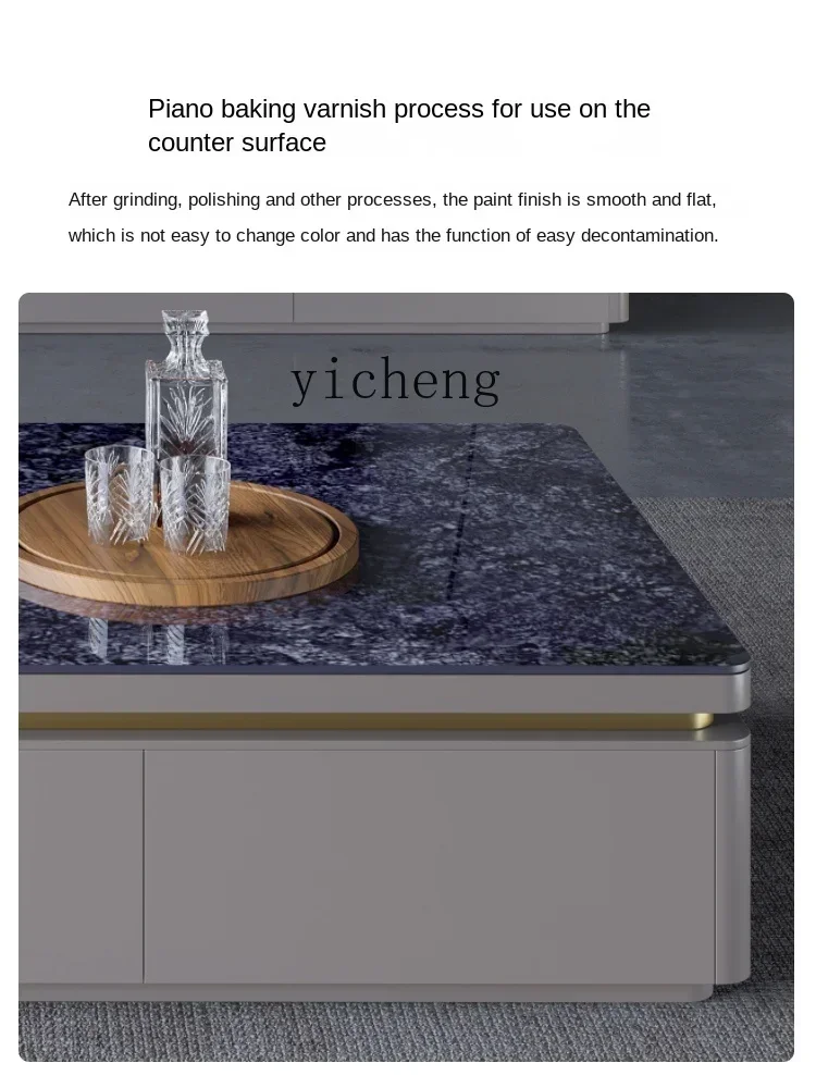 b2 natural microcrystalline stone coffee table light luxury modern marble advanced TV cabinet combination